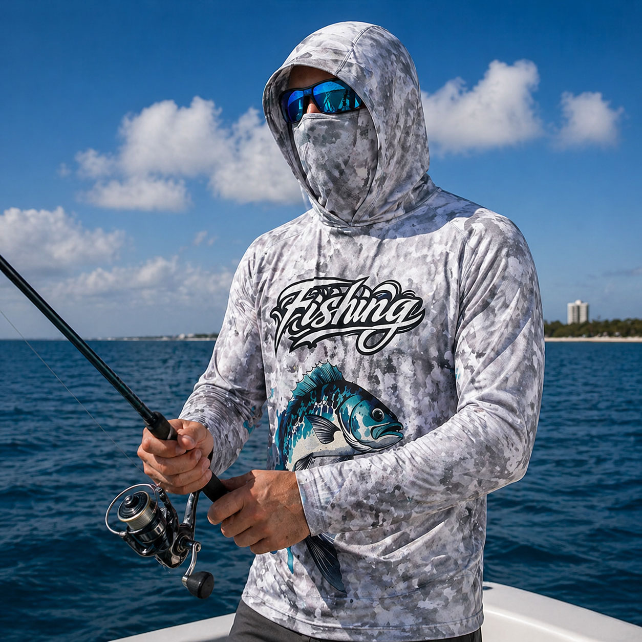 Fishing Mask Sun Protection - Fishing Shirt Hooded Men Fishing Clothes