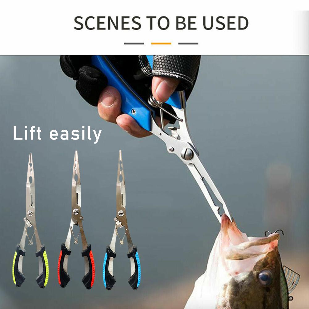 Fishing Belt - Long Fishing Pliers Scissor Gripper Stainless