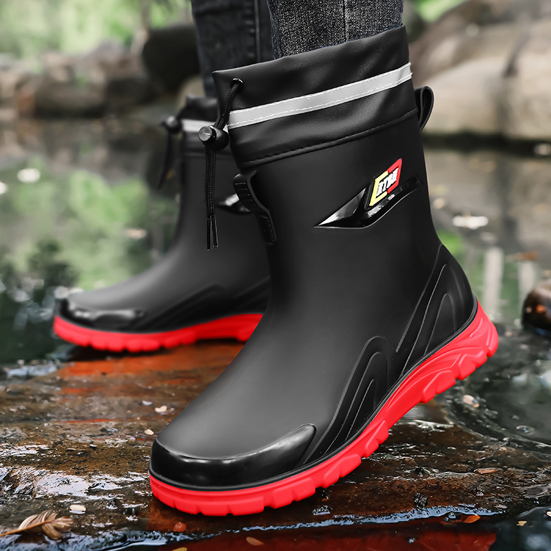 Men's high-top casual rain boo - Fishing Boots review and price