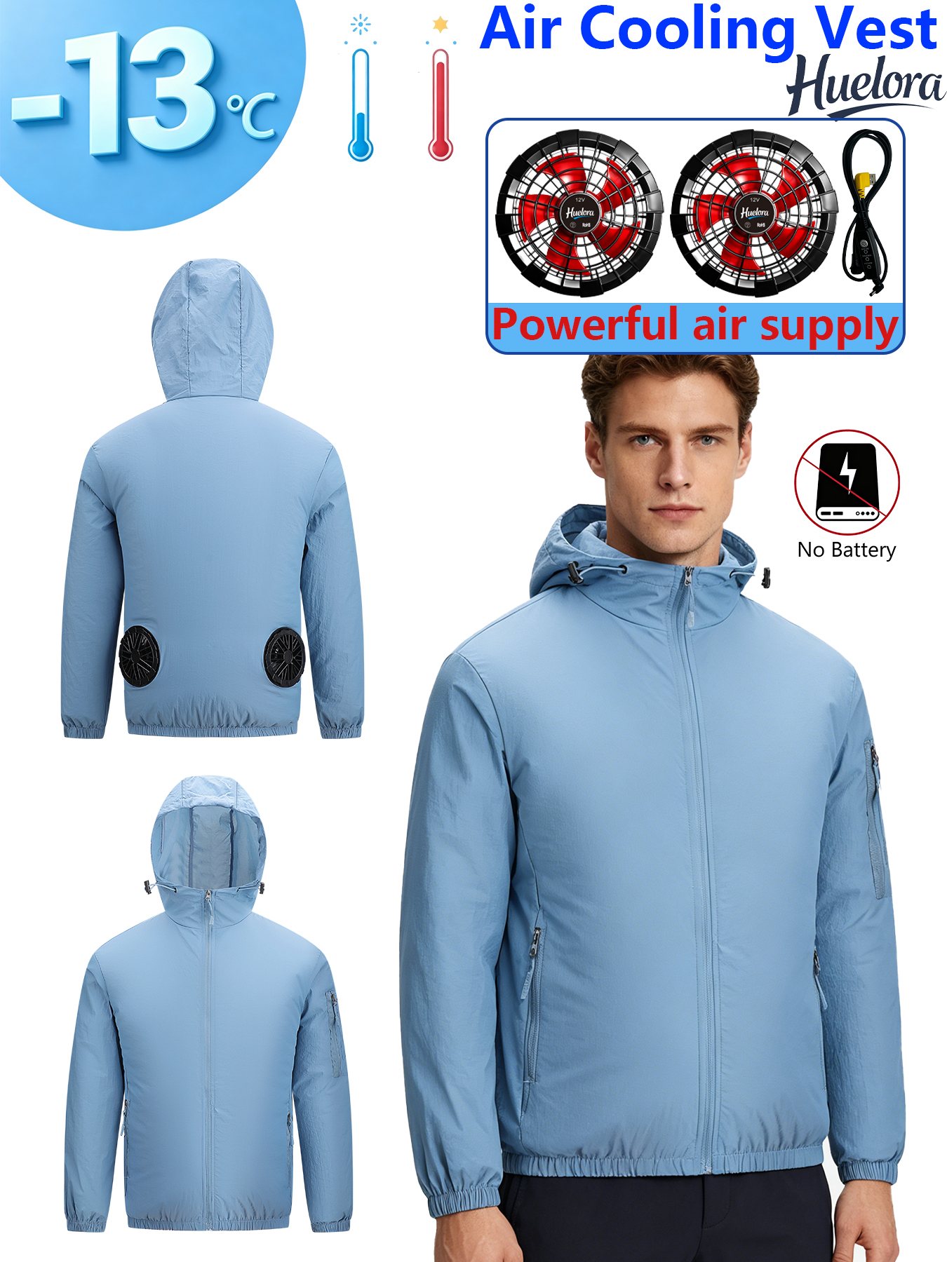 Men's Hooded USB Cooling Jacke - Fishing Hoodie review and price